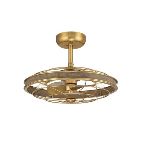 Brass Ceiling Fan, Chandelier Ceiling Fan, Kitchen Fan, Unique Ceiling Fans, Traditional Ceiling Fans, Caged Ceiling Fan, Steel Cage, Ceiling Fan Chandelier, Ceiling Fan With Remote