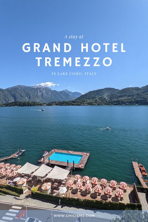 Hotel Tremezzo Lake Como, Tremezzo Lake Como, Grand Hotel Tremezzo, Lakeside Restaurant, Italian Living, Things To Do In Italy, Anywhere But Here, Budapest Hotel, Hotel Staff