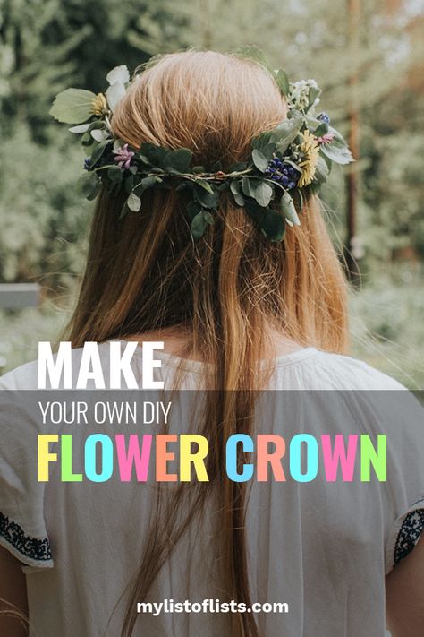 Want to join the trend of sporting a flower crown  Who doesn't want to feel like a queen. This easy DIY project will have you wanting to make more. Make Your Own Flower Crown, Faux Flower Crown, Garden Themed Birthday Party, Flower Crown Fairy, Garden Themed Birthday, Make A Flower Crown, Crown Fairy, Queen For A Day, Princess Tattoo