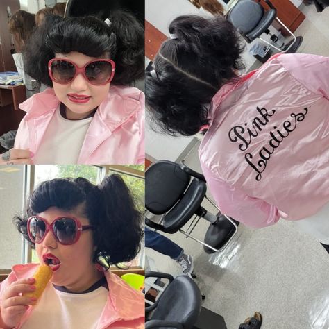 My version of Jan in our class musical. Jan Grease, Jan From Grease, Grease The Musical Costumes, Grease Carnival Scene, Grease Rise Of The Pink Ladies Olivia, Grease Rise Of The Pink Ladies Cynthia And Lydia, Grease Rise Of The Pink Ladies Cynthia, Grease Musical, Grease