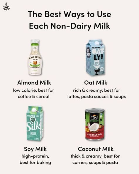 Non Dairy Alternatives, Vegan Tips, Non Dairy Milk, Plant Milk, Dairy Alternatives, Non-dairy Milk, Milk Alternatives, Healthy Lifestyle Food, Dairy Milk