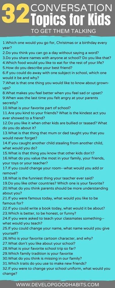 conversation topics for teenager | conversation for kindergarten students | conversation starters for families | parenting infographic Conversation For Kindergarten, Conversation For Kids, Fun Questions For Kids, Parenting Infographic, Funny Conversation Starters, Family Conversation Starters, English Conversation For Kids, Parenting Questions, Deep Conversation Topics