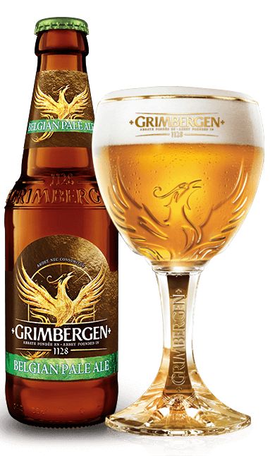 Belgian Pale Ale by Grimbergen Blonde Ale, Belgian Beer, Yellow Fruit, Beer Brands, Beer Packaging, Beer Label, Pale Ale, Beer Lovers, Beer Glass