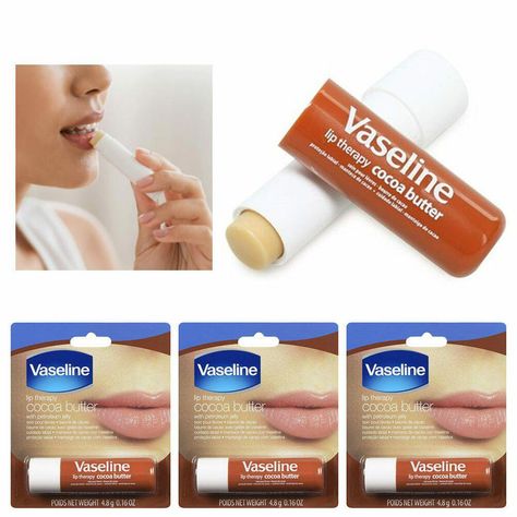 Find many great new & used options and get the best deals for 3 Pack Vaseline Lip Therapy Cocoa Butter Moisturizer Dry Lips Petroleum Jelly at the best online prices at eBay! Free shipping for many products! Vaseline Uses, Vegan Probiotics, How To Help Nausea, Vaseline Jelly, Vaseline Lip Therapy, Lip Balm Stick, Lip Therapy, Vaseline Lip, Skin Natural Remedies