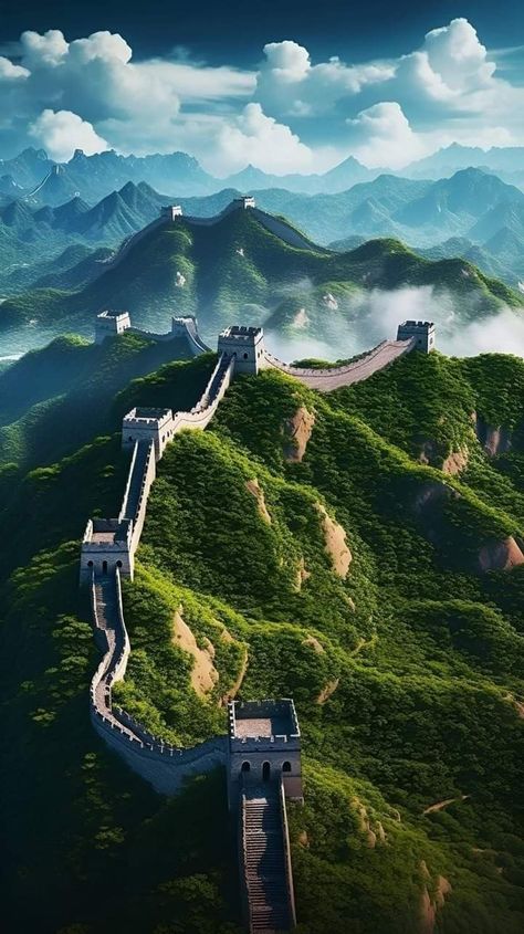 Tea Wallpaper, China City, Amoled Wallpapers, Lucky Symbols, Fantasy Pictures, Great Wall Of China, Drone Photos, Beautiful Locations Nature, Great Wall