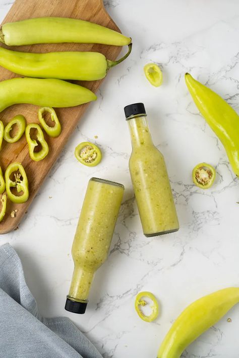 Banana Pepper Hot Sauce, Chicken Poblano Soup, Chicken Poblano, Jalapeño Salsa, Recipes With Banana Peppers, Sweet Banana Peppers, Poblano Soup, Poblano Peppers Recipes, Pickled Banana Peppers