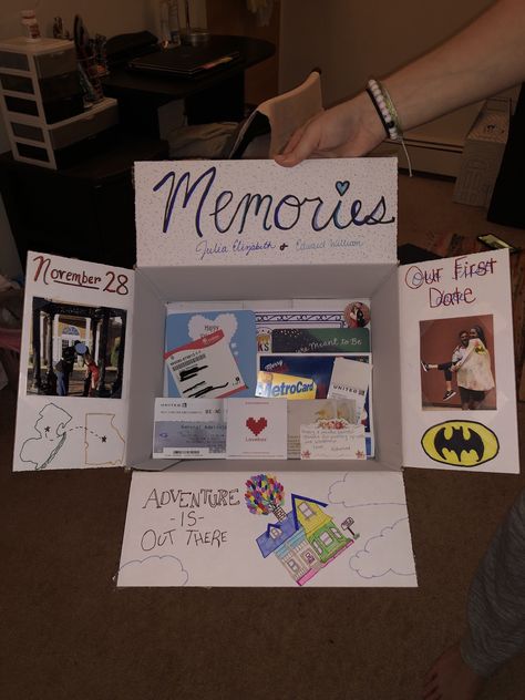 Memory Box Ideas Diy Boyfriend, Memory Box Ideas Diy Aesthetic, Box Of Memories Aesthetic, Memory Box Ideas Diy Best Friend, Couples Keepsake Box Ideas, Couples Memory Box Ideas, High School Memory Box Ideas Diy, Memory Box Aesthetic, Relationship Memory Boxes