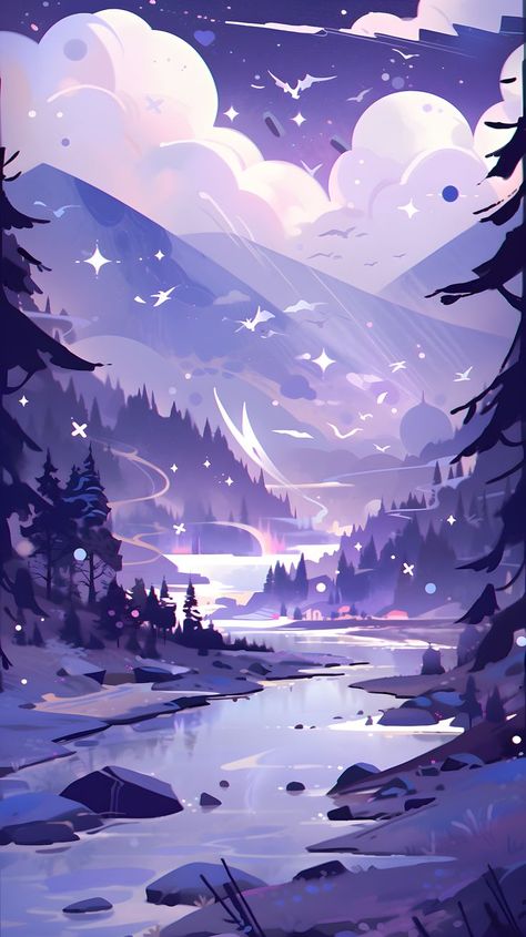 Whats Wallpaper, Dreamy Artwork, Pretty Backgrounds, Pretty Landscapes, Cool Wallpapers Art, Dessin Adorable, Fantasy Art Landscapes, Pretty Wallpapers Backgrounds, 판타지 아트