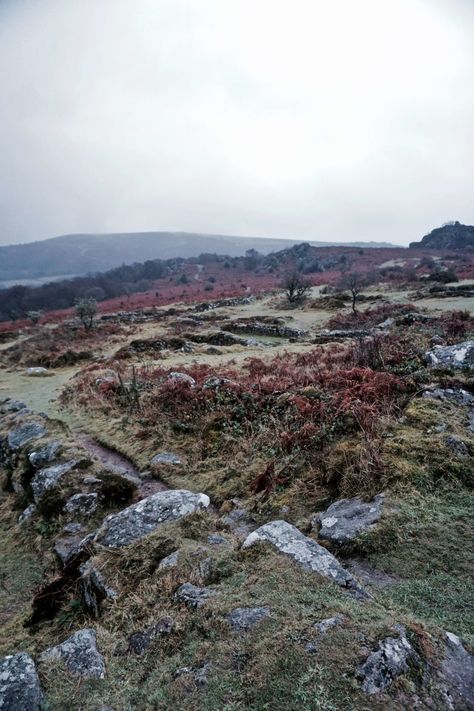 Dartmoor Aesthetic, Medieval England Aesthetic, Manager Aesthetic, Medieval Landscape, Dartmoor Devon, Camping Planning, British Landscape, England Aesthetic, Abandoned Village