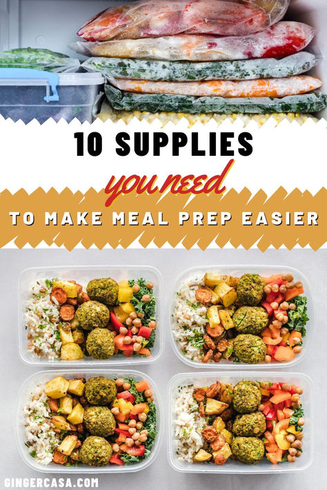 10 supplies you need if you are making freezer meals or meal prep! Freezer Essentials, Breakfast Pockets, Vacuum Sealers, Freezer Bags, Freezer Meal, Easy Meal Prep, Freezer Meals, Kitchen Hacks, Save Time