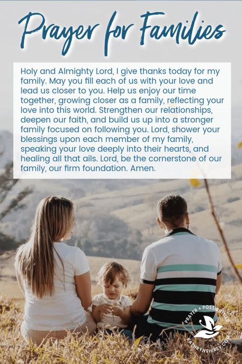 Do you regularly pray for your family? This prayer for family relationships will help you guide your loved ones to a stronger family bond.  Grab this prayer prompt for families to use in your quiet time today! || Prayer and Possibilities #pray #prayer #prayersforfamilies #family #familylife #christianliving #prayerandpossibilities Morning Prayer For Family, Inspirational Morning Prayers, Family Wealth, Prayer For My Family, Praying For Your Family, Family Prayer, Prayer For My Children, Book Of Common Prayer, Prayer Time