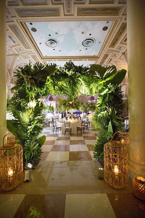 Jungle Wedding Theme, Havana Nights Theme, The Breakers Palm Beach, Havana Nights Party, Beach Wedding Venues, Jungle Wedding, Breakers Palm Beach, Tropical Wedding Theme, Event Entrance