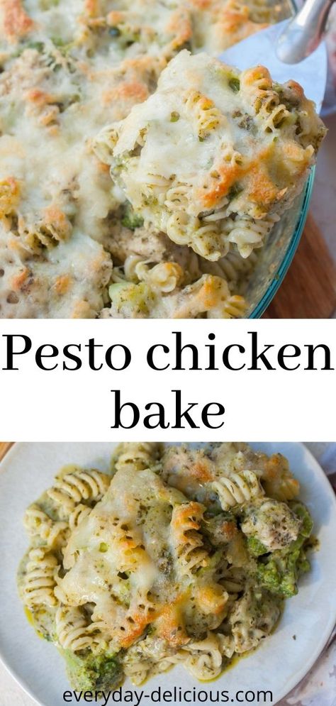 Chicken Broccoli Pesto Pasta Bake, Garlic Chicken Pesto Pasta, Pesto Chicken Pasta Casserole, Pesto Chicken And Broccoli Pasta, Pesto Chicken Bake Pasta, Baked Pesto Chicken Pasta, Dishes With Pesto Sauce, Recipes That Use Pesto Sauce, Pesto Chicken Broccoli Pasta