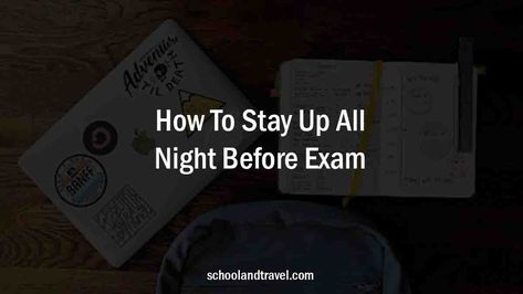 Staying up all night before an exam is important. Besides enjoying the serenity that will allow you to concentrate effectively, studying at night will clear your mind for creative thinking. Also, staying up all night before exams will enable you to revise properly and improve your memory. However, you may find it difficult to stay […] The post How To Stay Up All Night To Study Before Exam (FAQs) appeared first on School & Travel. How To Study Effectively The Night Before, Study Before Exam, Studying At Night, Best Study Techniques, Before An Exam, Night Before Exam, Before Exam, Staying Up All Night, Massage Therapy School