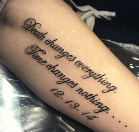 67 Inspirational Tattoo Quotes for Women #tattoos #tattooideas #quotetattoos Rip Tattoos For Dad, Tattoos For Women On Thigh, Rip Tattoo, Dragons Tattoo, Inspirational Tattoo, Remembrance Tattoos, Women Tattoos, Unalome Tattoo, Stylish Tattoo