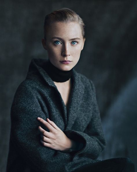 Saoirse Ronan, Paolo Roversi, Blue Eyes, A Photo, A Woman, Magazine, Black And White, Blue, White