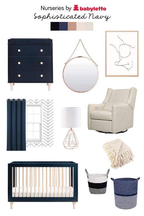 Midnight Blue Nursery, Navy Nursery Furniture, Blue And Black Nursery, Lilac Baby Room, Constellation Nursery, Modern Boys Rooms, Neutral Nursery Rooms, Outer Space Nursery, Navy Nursery