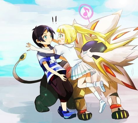 Lillie and Elio 💞 ☀🌙☀🌙☀🌙☀🌙☀🌙☀🌙☀🌙☀🌙☀🌙 ♡ ♡ [Credi Elio X Lillie, Pokémon Star, Pokemon Couples, Pokemon Alola, Pokemon Ships, Pokemon Drawings, Pocket Monsters, First Game, Pokemon Art