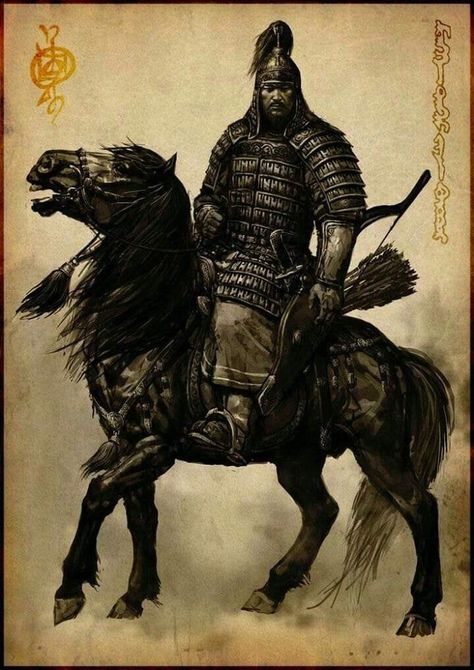 Gengis Kan, Mongol Art, Heavy Cavalry, Mongol Empire, Golden Horde, Historical Warriors, Chinese Warrior, Genghis Khan, Fantasy Warrior