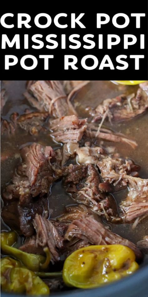 Beef Roast In Crockpot, Roast In Crockpot, Mississippi Pot Roast Crockpot, Pot Roast Crockpot, Roast Crockpot, Mississippi Roast Recipe, Crock Pot Roast, Crockpot Roast Recipes, Roasting Garlic In Oven