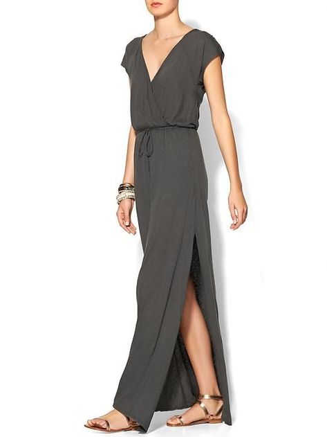 facf9f743b083008a894eee7baa16469desc44676411ri Maxi Wrap Dress, Trendy Dresses, Get Dressed, Cute Dresses, Casual Chic, Dress To Impress, Chic Style, Long Dress, Wrap Dress