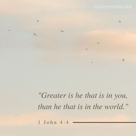 Bible - Verse, 1 John 4:4 Greater Is He That Is In You, Greater Is He That Is In Me Scriptures, 1 John 4:4 Kjv, 1john 4:4, John 4:4, 1 John 4:4, Bible Quotes Kjv, 1 John 4 4, Kjv Bible Verses