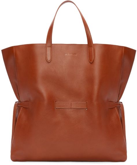 Jil Sander Tan Leather Lace Shopper Tote by Jil Sander  $1,066 Unique Handbags, Diy Leather Bag, Green Square, Leather Bag Women, Leather Gifts, Shopper Tote, Leather Lace, Leather Items, Knitted Bags