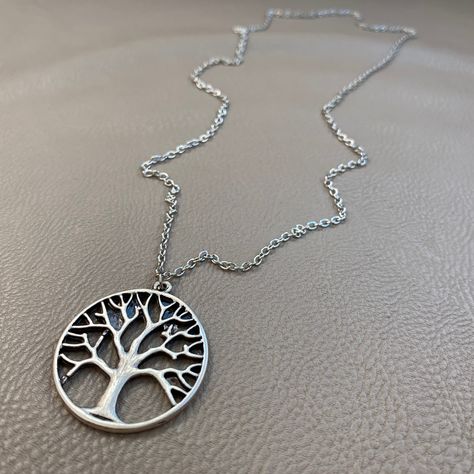 Plane Jewelry, Deathly Hallows Necklace, Necklace Tree, Charm Choker Necklace, Casual Necklaces, Family Tree Necklace, Tiny Charm, Long Necklaces, Tree Necklace