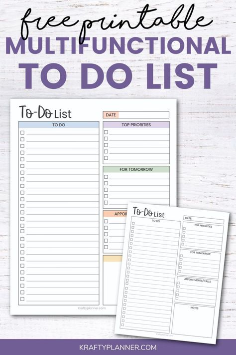 Simplify your schedule and boost your productivity with a free printable Multifunctional To-Do List! Download now and conquer your to-do's like never before. Free Daily Planner Printables, To Do List Template Free Printable, Printable To Do List, To Do Lists, Work Organization Printables, Business Organization Printables, Printable Password Tracker, Productivity Printables, Best Weekly Planner