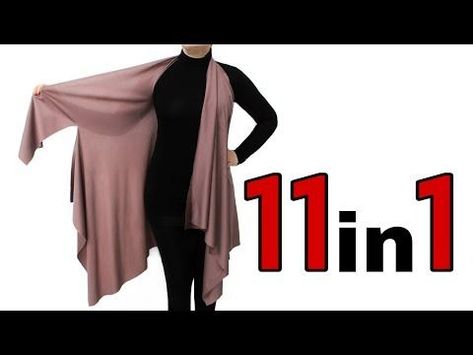 No Sewing! Cut in 2 Min, Wear in 11 Different Ways!❤️As vest, dress, skirt, blouse No Sew Dress Diy, No Sew Vest, Infinity Dress Pattern, Infinity Skirt, Wrap Dresses Diy, Diy Wrap Dress, Diy Vest, Infinity Wrap Dresses, Unique Sewing Patterns