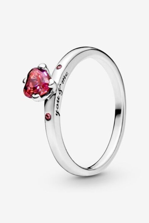 Pandora Heart Ring, Red Heart Ring, Jewellery Pandora, Valentines Day Collection, Crown Rings, Pandora Inspiration, Heart On Fire, Symbols Of Love, Pandora Heart