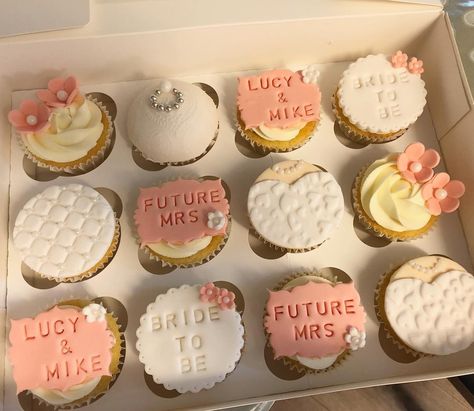 Bride To Be Cupcakes Design, Bride To Be Cupcakes, Bridetobe Cake, Bachelorette Party Cupcakes, Hen Party Cupcakes, Bachelorette Cupcakes, Bride Cupcakes, Wedding Aesthetics, Personalised Cupcakes