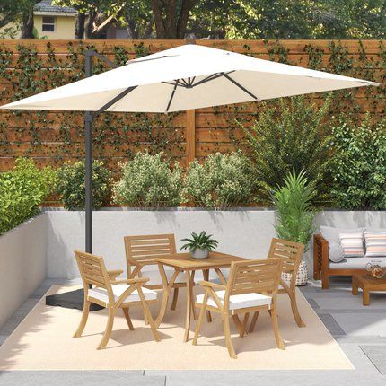 Design Per Patio, Patio Deck Ideas, Deck Umbrella, Offset Patio Umbrella, Outdoor Furniture Ideas, Patio Pergola, Pergola Design, Best Outdoor Furniture, Garden Wallpaper