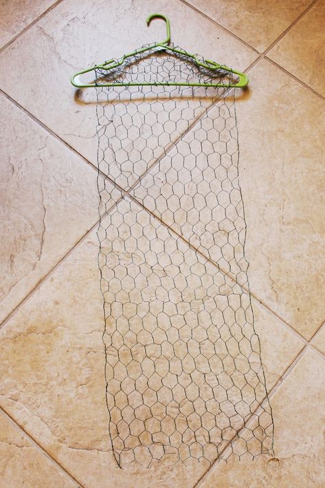 Coathanger Deco Mesh Carrots | Miss Kopy Kat Chicken Mesh Ideas, Mesh Ideas Diy, Dollar Tree Deco Mesh Garland, Chicken Deco Mesh Wreath, Garland Made With Chicken Wire, Decorative Wire Mesh, Easter Floral Wreath, Carrots Easter, Carrot Wreath