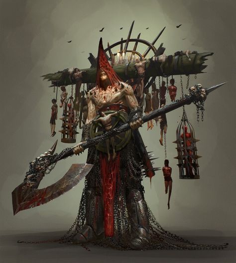 ArtStation - Hell executioner, Maxence Burgel Grimdark Fantasy Art, Trench Crusade, Monsters Dnd, Horror Concept, Dark Creatures, Fantasy Horror, Art Ancien, 다크 판타지, Monster Concept Art