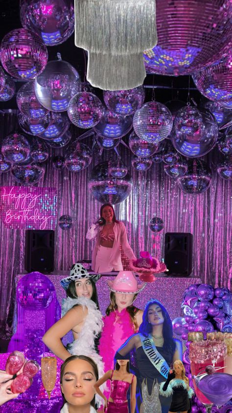 Euphoria Table Decorations, Purple Bday Theme, Bratz Party, Euphoria Theme, Sweet 16 Themes, 2024 Ideas, Bday Party Theme, Dinner Party Table, Birthday Inspo