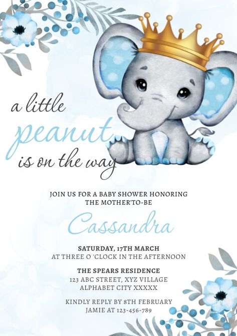 220  Free Templates for 'Elephant baby shower' Elephant Shower Theme, Elephant Baby Shower Theme Boy, Balloon Baby Shower Centerpieces, Blue Elephant Baby Shower, Peanut Baby Shower, Baby Brunch, Elephant Baby Shower Boy, Elephant Baby Shower Theme, Elephant Shower