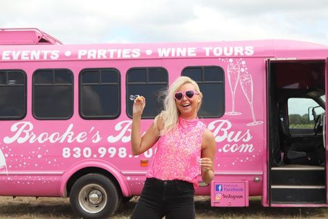 BROOKE'S BUBBLE BUS Pink Party Bus, Hummer Limo, Medford Oregon, Pink Cafe, Party Bus Rental, Packing A Cooler, Bus Coach, Party Bus, Pink Bubbles