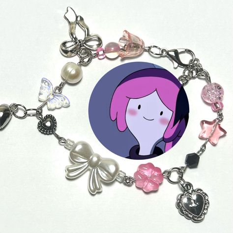 Bubblegum And Marceline, Marceline And Princess Bubblegum, Princess Bubblegum, Handle With Care, Bracelets Set, Matching Bracelet, Matching Bracelets, Bubble Gum, Bracelet Set