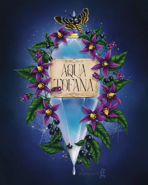 Do you know the story of Aqua Tofana? I found it such an intriguing tale. It was an odorless, colorless poison sold to would-be widows around 1630. In a time when men ruled as tyrants over their families, a poison was created and sold by a group of women. Disguised as a cosmetic or religious item it was sold right under the authorities’ noses. It’s fascinating to consider how it potentially aided women in distress, yet the true intentions behind its use remain shrouded in mystery. Allegedly, ... Aqua Tofana, Man Rules, In Distress, Riot Grrrl, Tatting