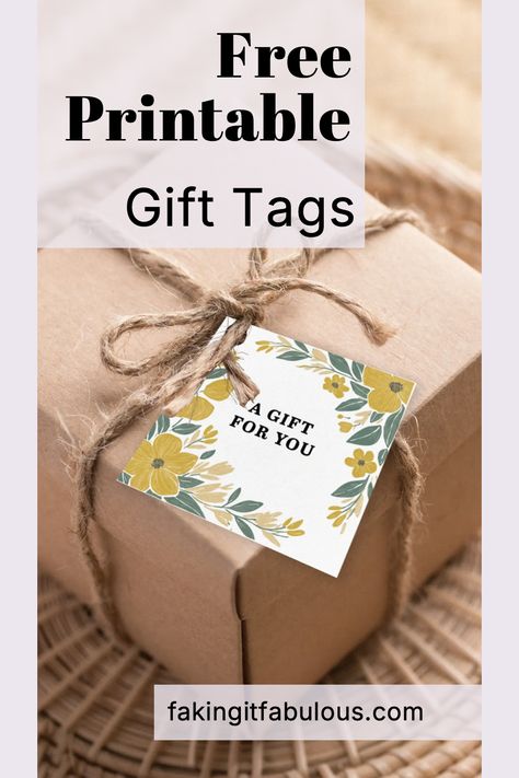 Free Printable Gift Tags "A Gift for You" with golden yellow floral bouquet. Labels Printables Free Templates, Labels Printables, Editable Gift Tags, Free Printable Gifts, Printable Gift Tags, Free Printable Gift Tags, Buttercup Yellow, Labels Printables Free, Free Gift Tags