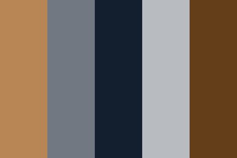 Navy Blue and Brown Color Palette Color Palette With Navy Blue, Color Palette With Navy, Blue And Brown Color Palette, Navy Blue And Brown, Logo Color Palette, Brown Color Palette, Navy Logo, Future House Ideas, Palette Ideas