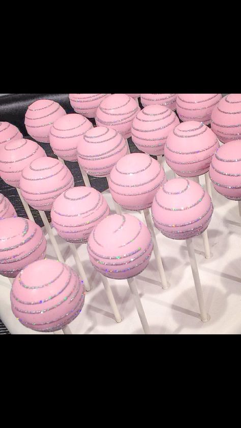 Glitter Cake Pops, Pastel Sweets, Tårta Design, Pink Cake Pops, Pink Sweet 16, Pop Cakes, Pink Sweets, Sweets Candy, 16 Cake