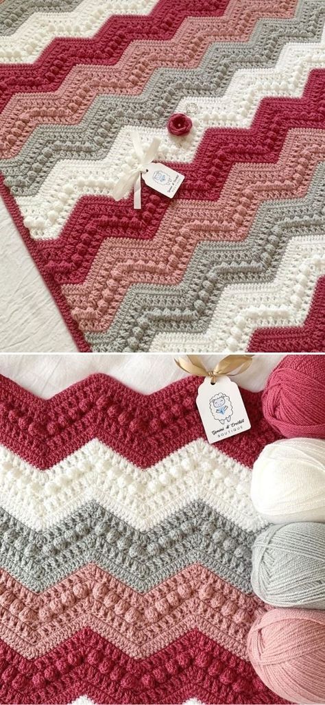 Adorable And Easy Crochet Baby Blankets - Pattern Center Easy To Make Baby Blankets, Boho Crochet Baby Blanket Free Pattern, Stitches For Blankets Crochet, Crib Size Crochet Blanket Pattern, Crotchet Blankets Modern Baby, Croche Blankets Pattern, Cute Crochet Blanket Patterns Free, Pink And Yellow Crochet Blanket, Crochet Blanket Color Patterns