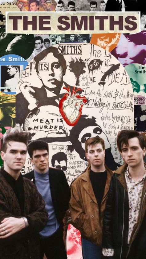 The Smiths Collage, The Smiths Aesthetic, 80s Collage, Phone's Wallpaper, Dump Pics, The Smiths Morrissey, 500 Days Of Summer, Culture Day, Band Outfits