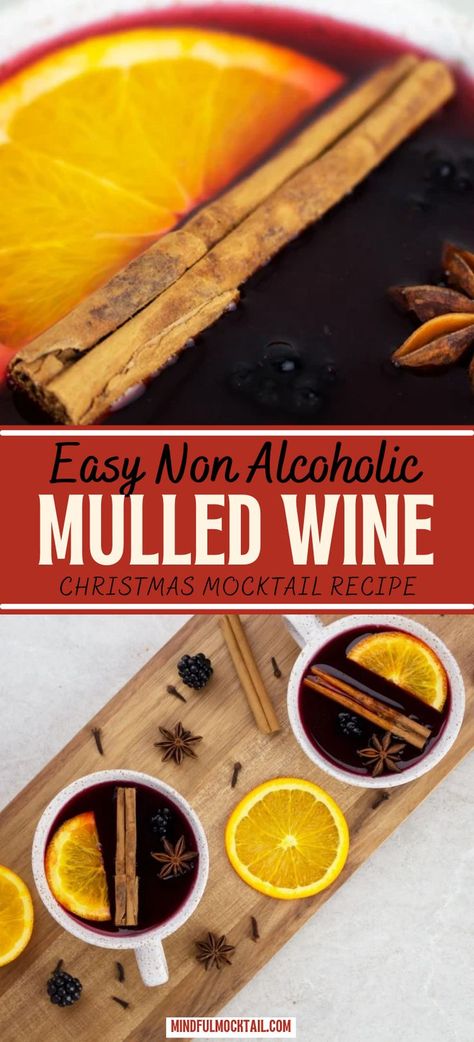 Simple: this virgin Mulled Wine recipe is oh so easy to make - you really can't mess it up! Just pop all the ingredients in a slow cooker or saucepan and turn it on. Wait awhile and you're ready to go. Mulled Wine Slow Cooker, Winter Mocktail, Non Alcoholic Mulled Wine, Easy Mocktails, Alcohol Free Wine, Mulled Wine Recipe, Wine Alcohol, Wine Recipe, Diy Drinks