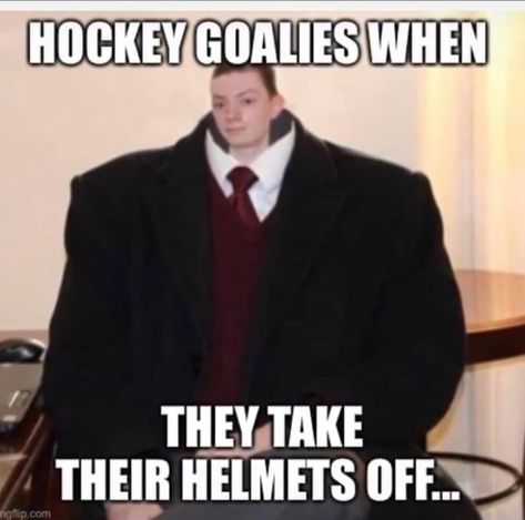 Hockey Goalie Memes, Hockey Humor Funny, Funny Hockey Pictures, Hockey Signs For Games, Hockey Goalie Aesthetic, Hockey Players Funny, Hockey Funny, Hockey Boards, Hockey Men