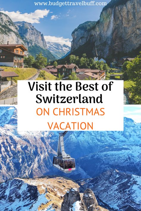 Where to go in this Christmas vacations? Here is the best of Switzerland and must see places of Switzerland with travel itinerary and travel guide. Click to know more about the best winter destinations in Switzerland. #christmasdestination #christmasvacation #winterdestinations #winterholiday #switzerlandtrip #winterdestination Switzerland Travel Itinerary Winter, Switzerland Winter Itinerary, Switzerland In December, Christmas In Switzerland, Winter In Switzerland, Switzerland Travel Winter, Winter Switzerland, Swiss Christmas, Switzerland Christmas