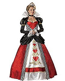 Queen of Hearts Womens Theatrical Costume Queen Of Hearts Dress, Red Queen Costume, Carnaval Make-up, Queen Of Hearts Halloween Costume, Queen Of Hearts Halloween, Queen Of Hearts Alice, Mad Hatter Costume, Alice Costume, Hearts Dress