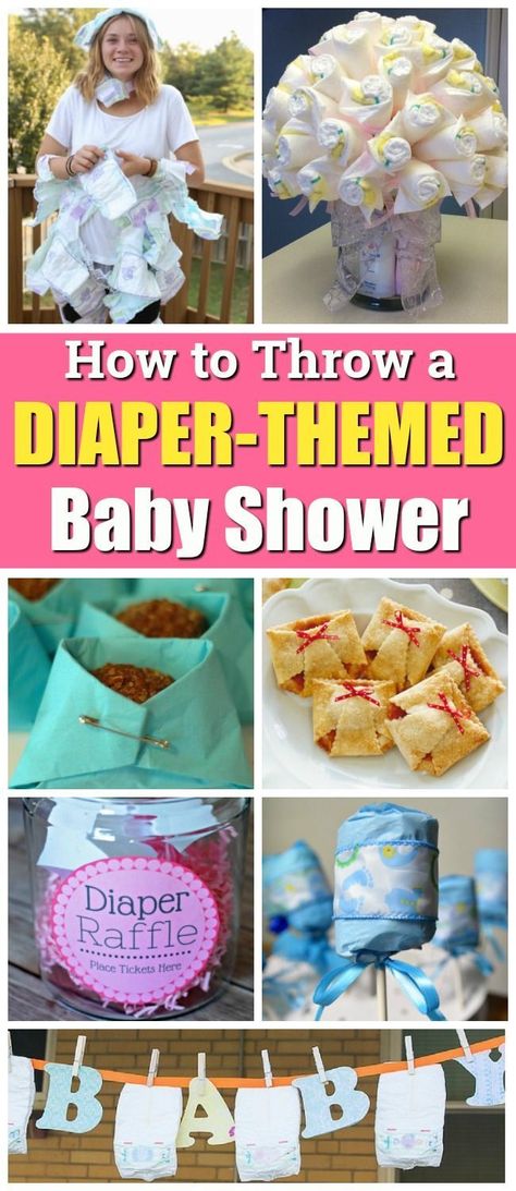 Tips and ideas for planning throwing and hosting a diaper-themed baby shower or diaper party for a pregnant mama friend! Recipes, party favors, decorations, diaper raffle, diaper banner, invitations, and more! Diaper Party Games, Baby Reveal Party Decorations, Practical Baby Shower Gifts, Diaper Party, Baby Shower Treats, Baby Reveal Party, Baby Shower Diaper Raffle, Baby Shower Party Favors, Baby Shower Diapers